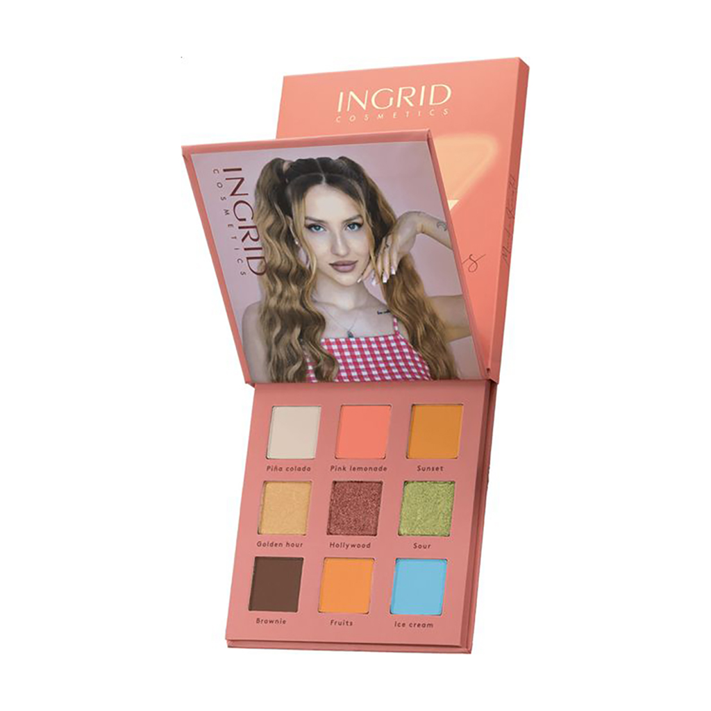 Палетка тіней для повік Ingrid Cosmetics Eyeshadows, Team X Summer Evenings, 9 г